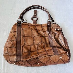 Cavalcanti Genuine Leather Croc-Embossed Tote
